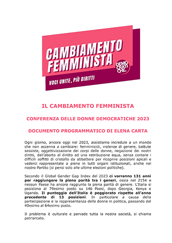 Programma conferenza donne